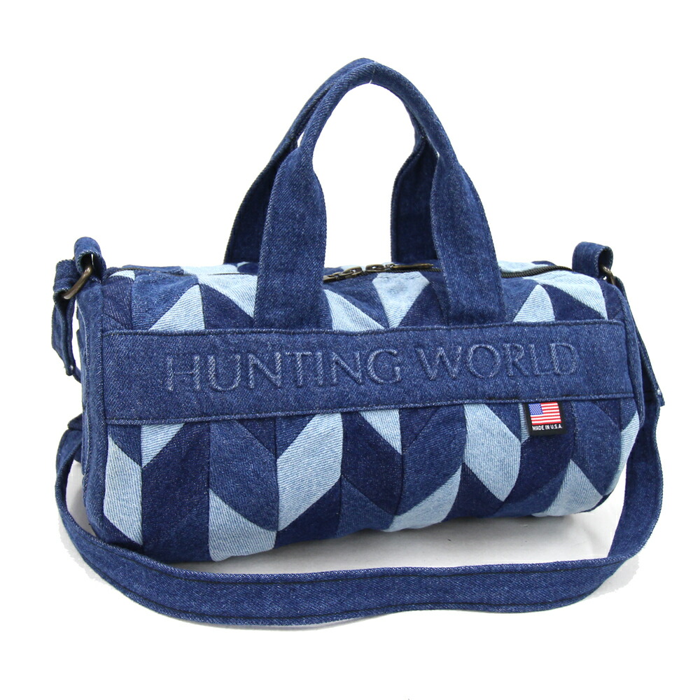 楽天市場】ハンティングワールド 2WAYハンドバッグ ブルー デニム 中古