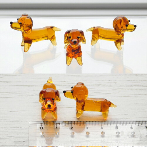 楽天市場】ガラス細工 犬 猫 ミニチュア ジオラマ 2個 ym1-2326