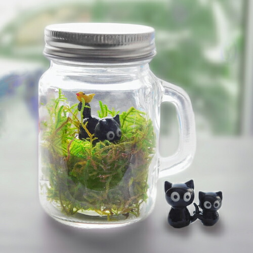 楽天市場】ガラス細工 黒猫 にゃんこ ねこ 全4種 ミニチュア ジオラマ