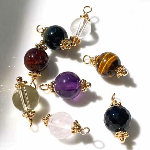 楽天市場】天然石 チャーム パワーストーン 7〜9mm玉 1粒 j6-4879