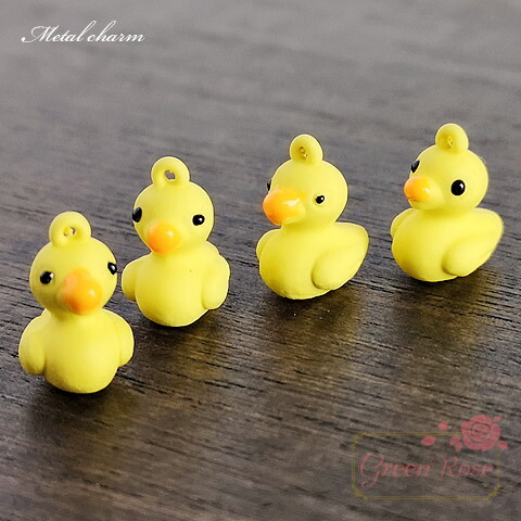楽天市場】金属チャーム アヒル 4個 マット 鳥 アニマル メタル