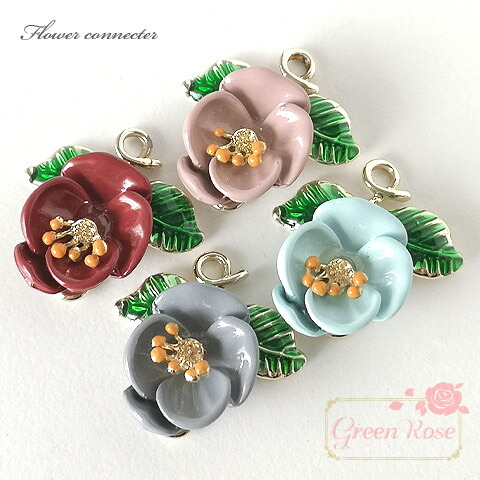 楽天市場】金属コネクター 5弁花 全4色 4個 メタル フラワー チャーム