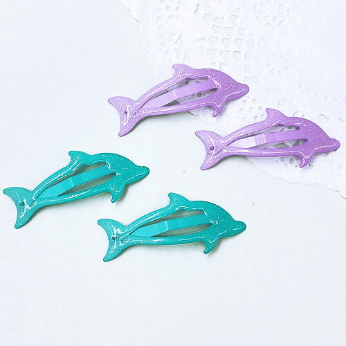 楽天市場】クリップ ラメ ヘアクリップ ヘアピン いるか キッズ イルカ