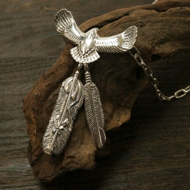 楽天市場】シルバー925 イーグルフェザー ネックレス 鷹 バード 羽