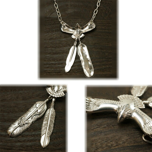 楽天市場】シルバー925 イーグルフェザー ネックレス 鷹 バード 羽