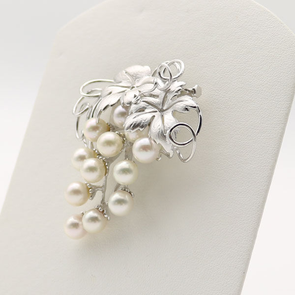 楽天市場】真珠 パール ブローチ あこや真珠 パールブローチ 7mm-7.5mm