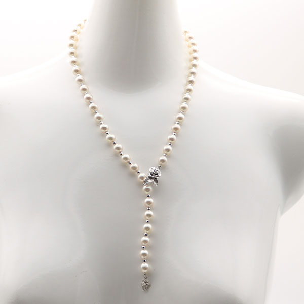 楽天市場】真珠 パール ロング ネックレス あこや真珠 ロング パール