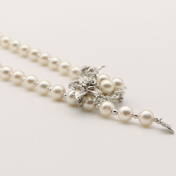 楽天市場】真珠 パール ロング ネックレス あこや真珠 ロング パール