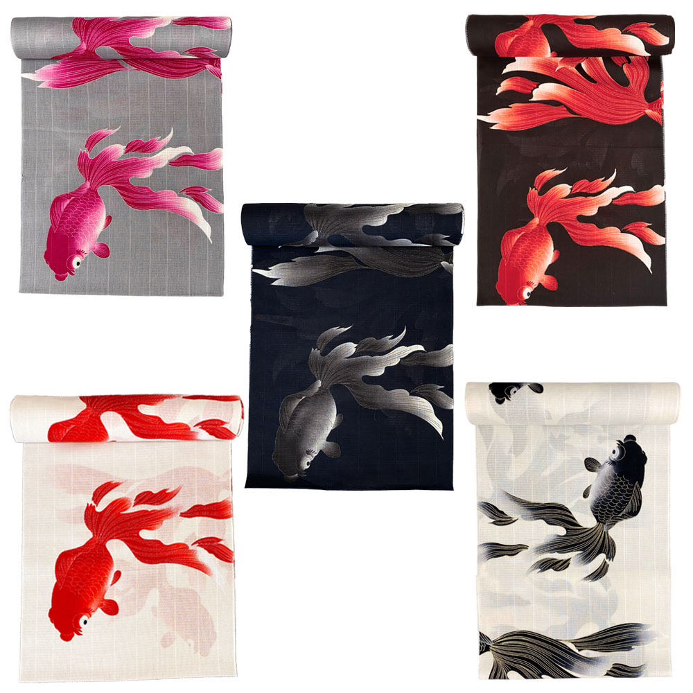 楽天市場】誉田屋源兵衛 浴衣 反物 単品【金魚/全5色】｜ゆかた 大人