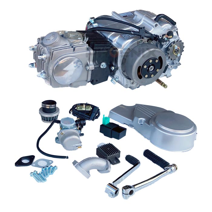 楽天市場】中華 エンジン 本体 110cc ノークラッチ 遠心クラッチ 4速