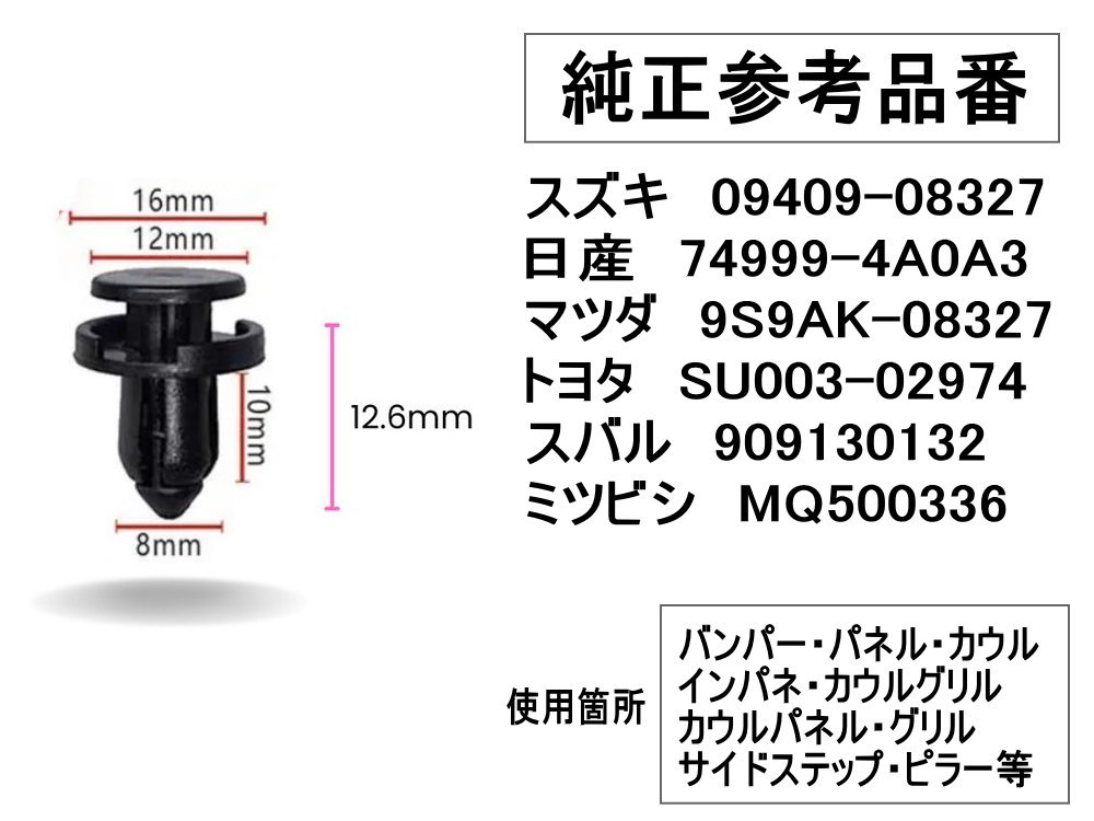 楽天市場】バンパークリップ 100個 (D) 【3/1限定☆P10倍】 100個1