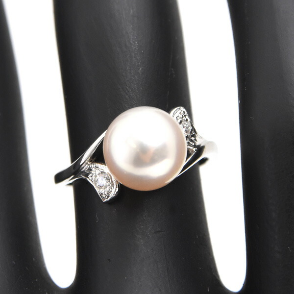 楽天市場】ミキモト 指輪 レディース 1Pパール ダイヤリング 9号 8.6mm