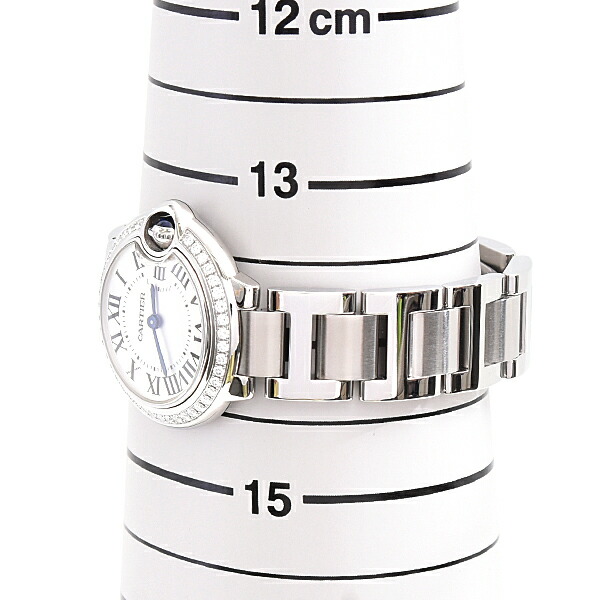 楽天市場】カルティエ 時計 レディース バロンブルーSM ダイヤベゼル