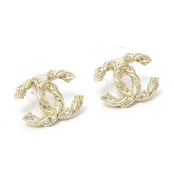 楽天市場】シャネル CHANEL ココマーク ラインストーン ピアス F14 V