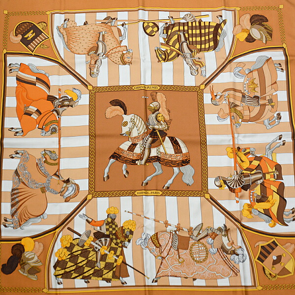 楽天市場】エルメス スカーフ レディース カレ90 CHOCS EN PLUMES 羽