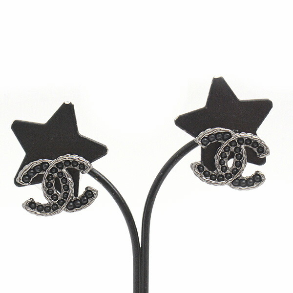 楽天市場】シャネル ピアス レディース ココマーク ブラックストーン