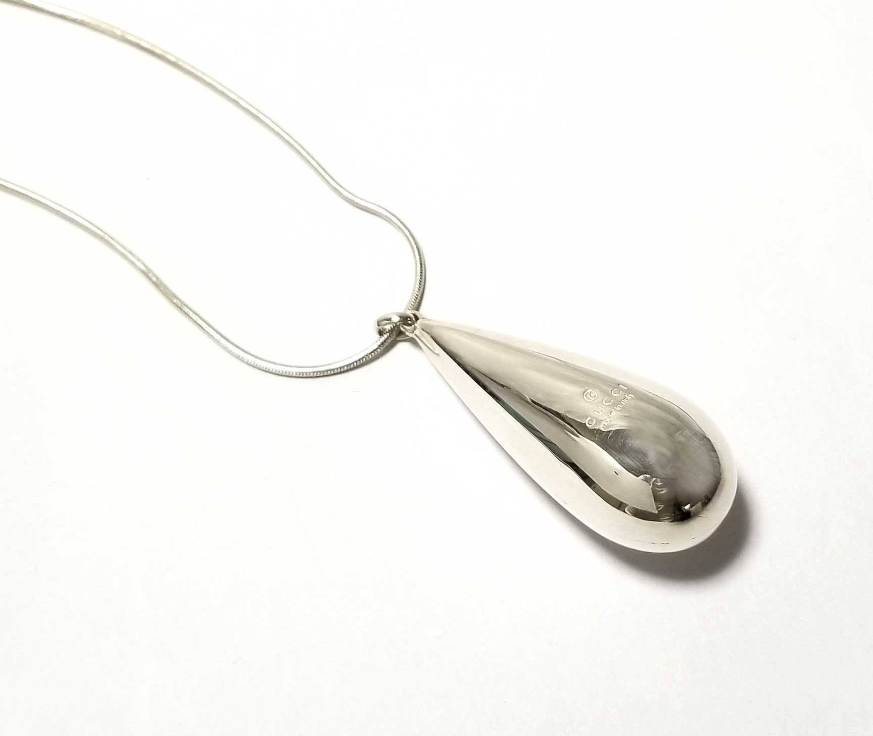 楽天市場】グッチ ドロップ ネックレス シルバー製 SV925 しずく