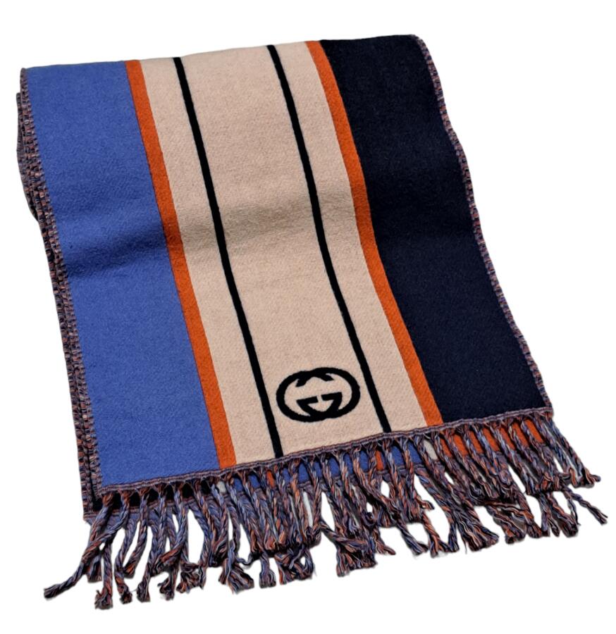 楽天市場】新品同様 グッチ マフラー インターロッキング 674263