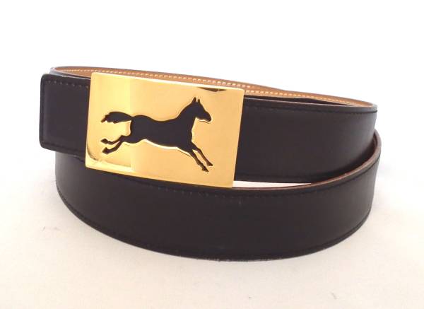 楽天市場】エルメス ベルト 95cm 馬 ホース キットベルト ブラック