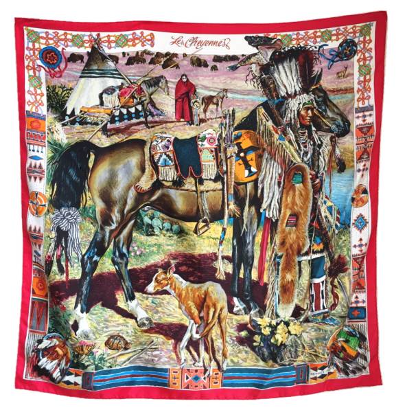 楽天市場】エルメス スカーフ カレ シルク100％ インディアン Les