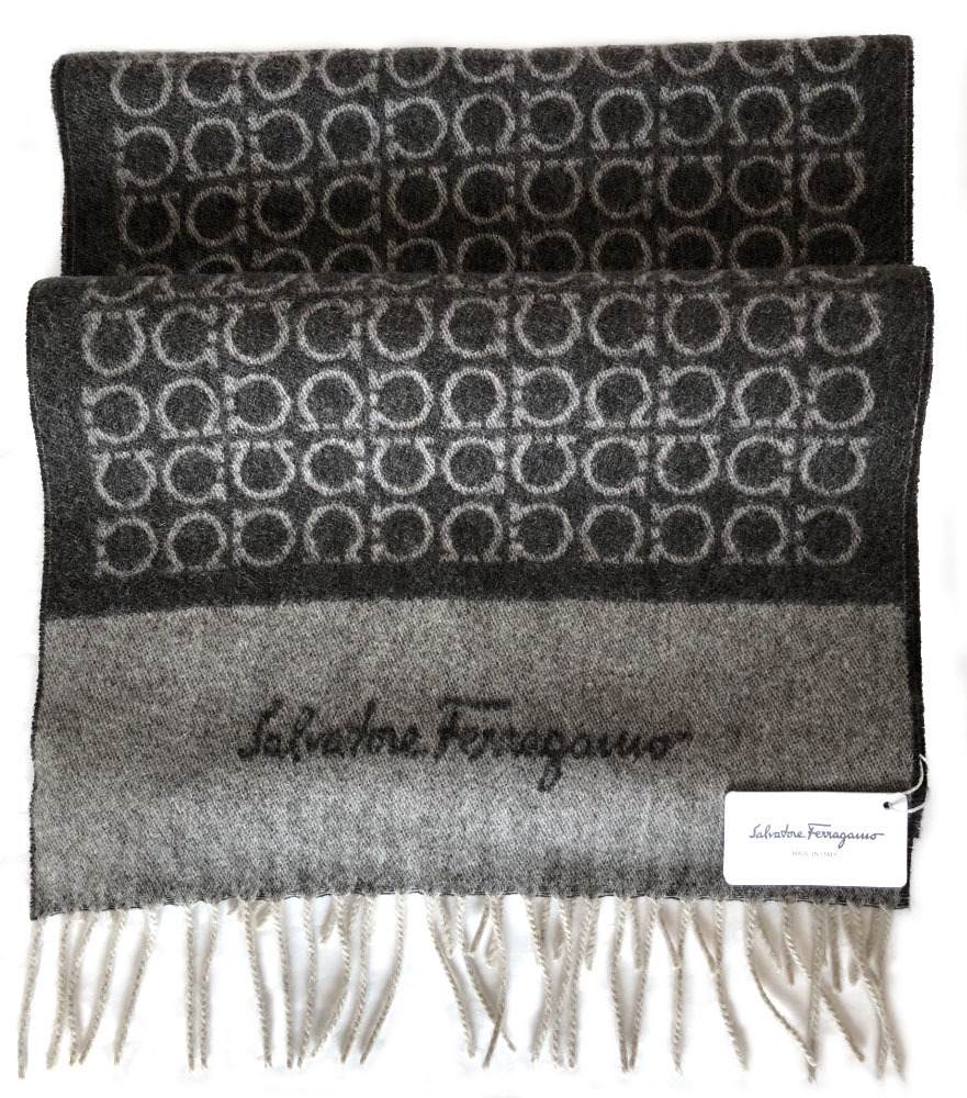 楽天市場】未使用 フェラガモ マフラー ガンチーニ メンズ カシミヤ