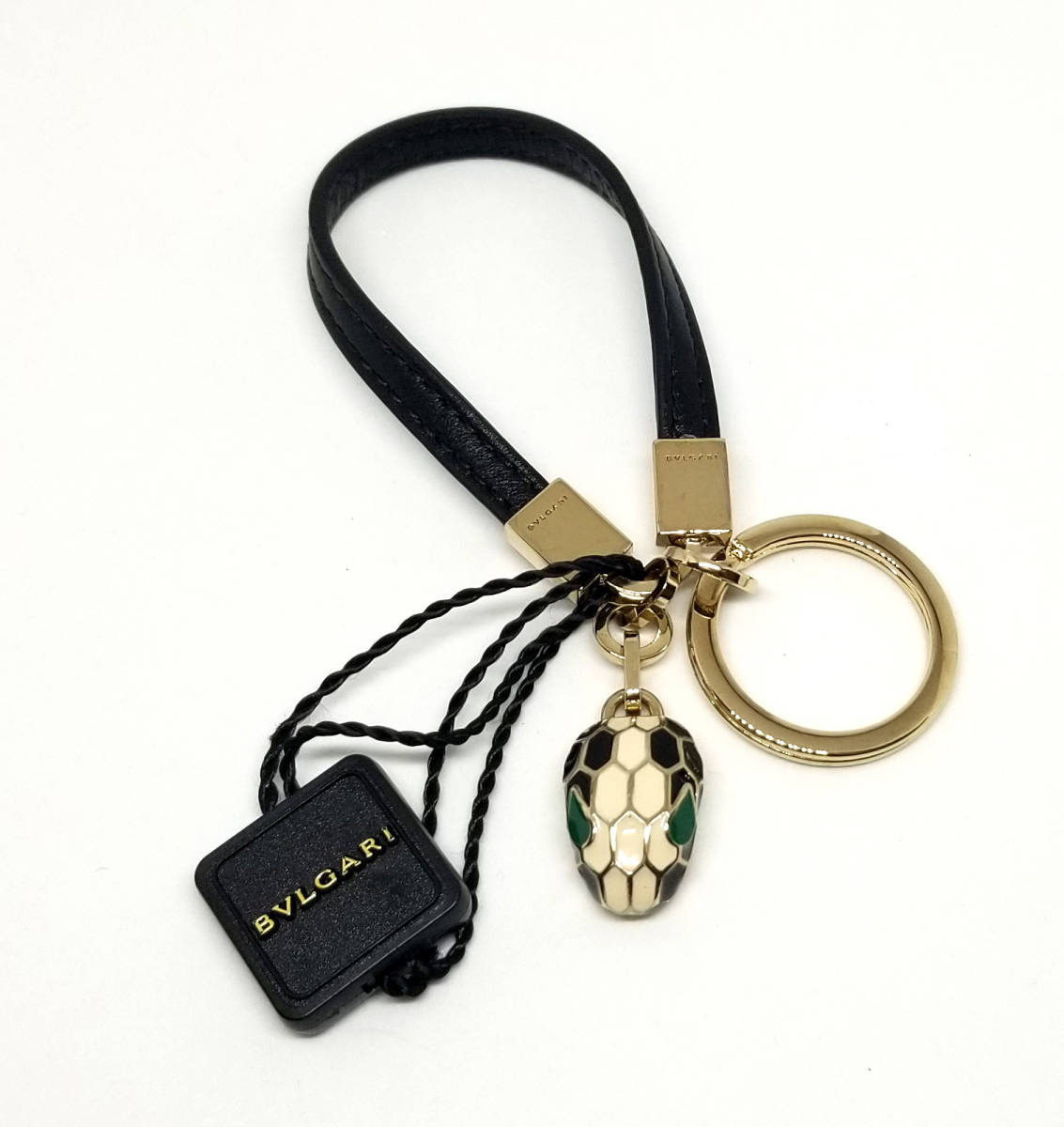 楽天市場】新品同様 ブルガリ キーリング セルペンティ レザー