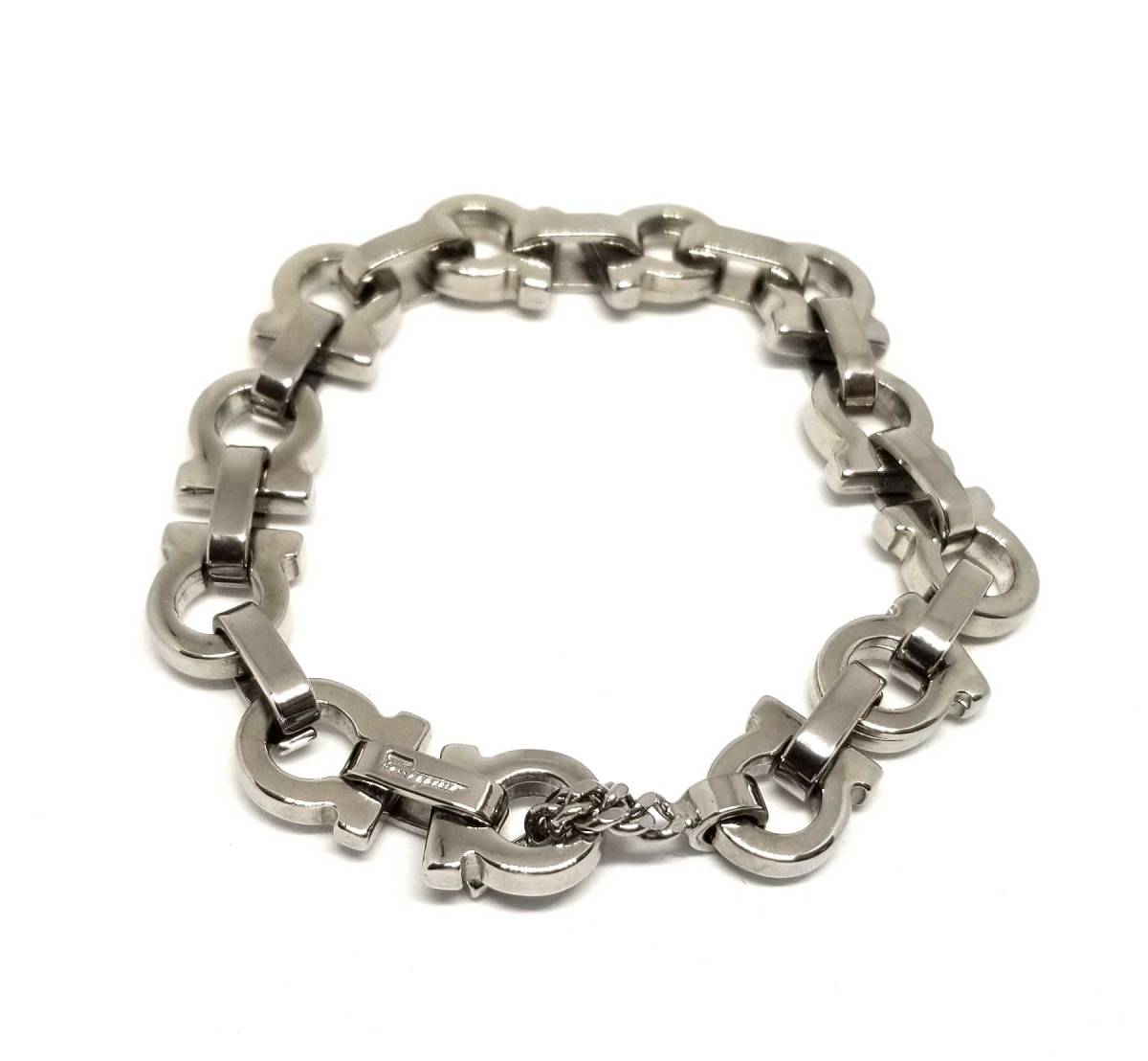 楽天市場】美品 フェラガモ ブレスレット ガンチーニ シルバー