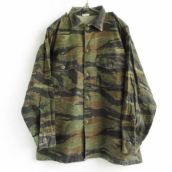 楽天市場】70s～ 民生品 タイガーストライプ 迷彩 シャツ ジャケット L