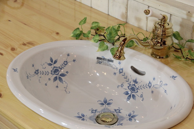 楽天市場】カントリー風 アンティーク風 ナチュラル風 輸入洗面ボウル