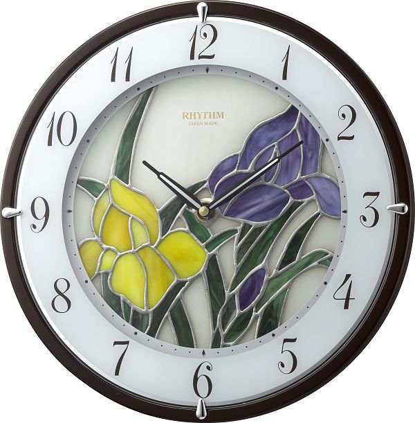 楽天市場】掛け時計 ステンドグラス アイリス RHG-M005 4MY845HG12