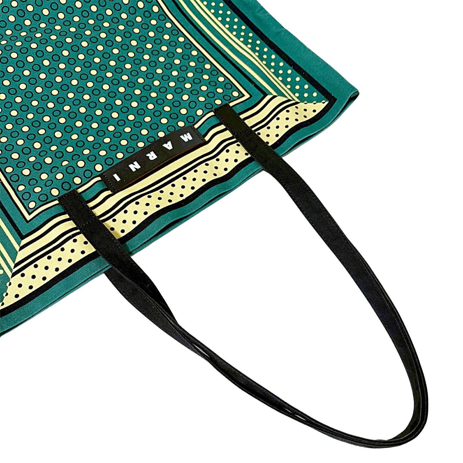 楽天市場】MARNI マルニ バンダナ トート グリーンドット 緑 グリーン