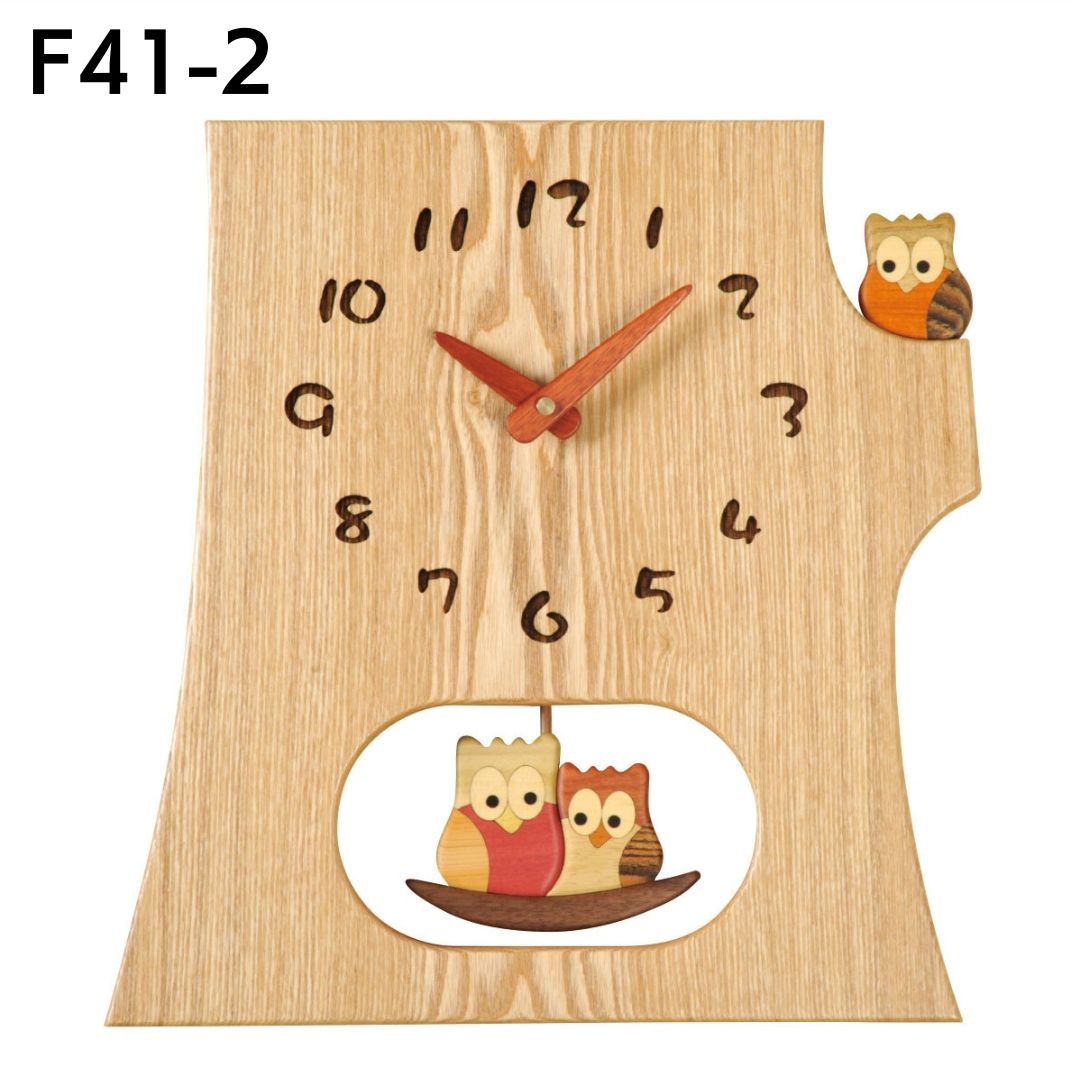 楽天市場】工房 ペッカー 木製 掛け時計 F41-2 F42-1 振り子時計 旭川