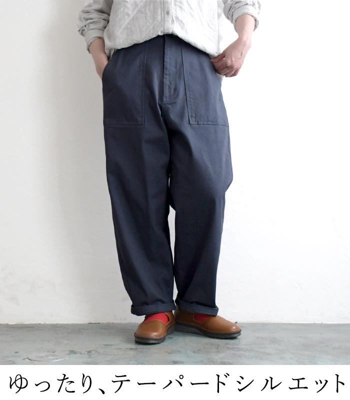 りんドゥロワー カーゴパンツ ブルーグレー 36 コットン りん