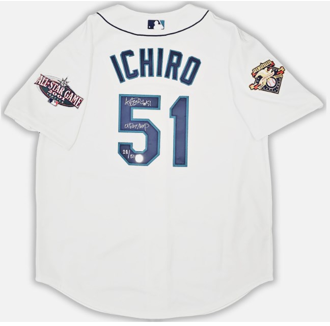 楽天市場】イチロー直筆サイン入り2001年ルーキーオブザイヤーMVP記念