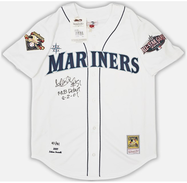 楽天市場】イチロー直筆サイン入り2001年MLBデビュー記念オールスター