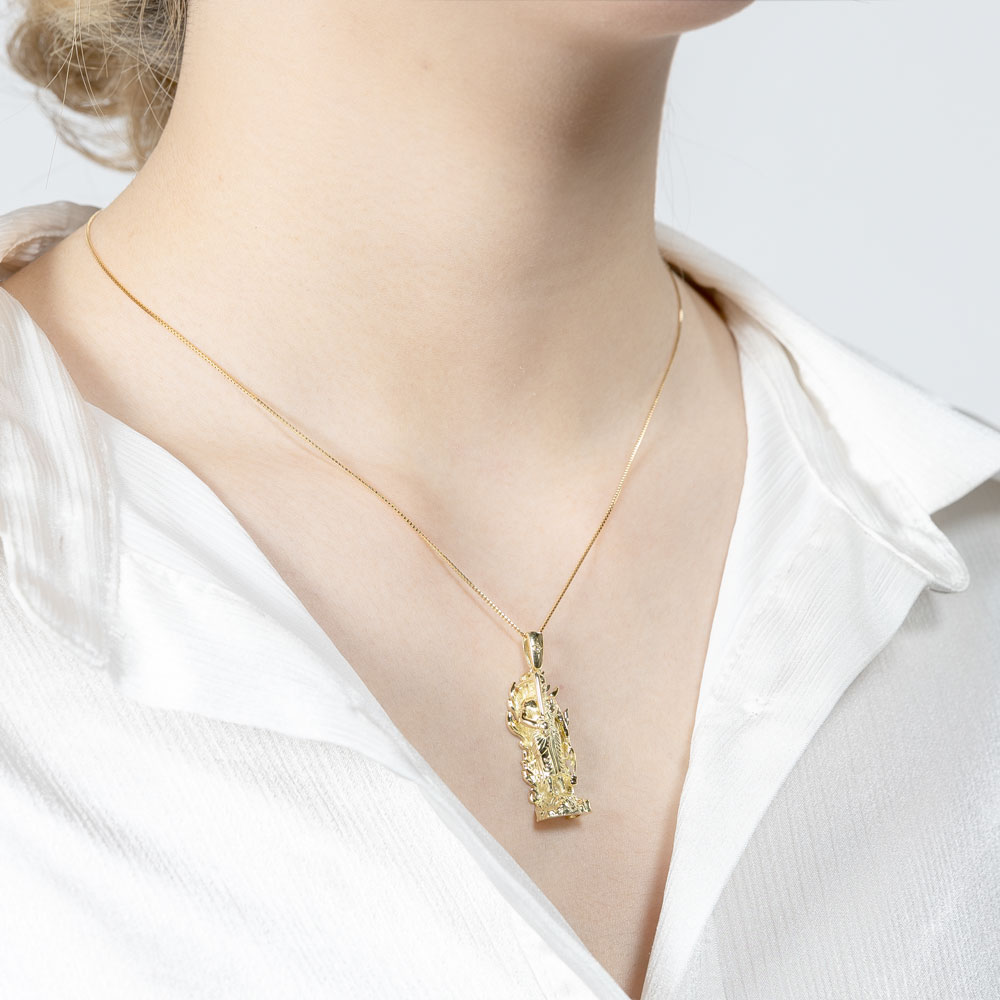 楽天市場】18金 不動明王 ペンダント メンズ ネックレス ゴールド 菩薩