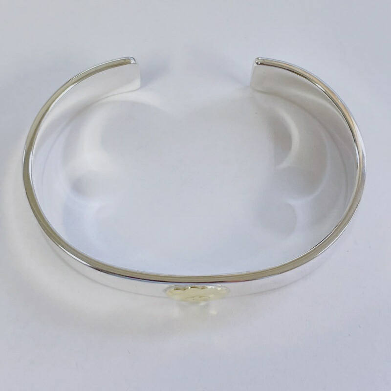 楽天市場】18金 ブレスレット バングル メタル平打ちバングル シルバー