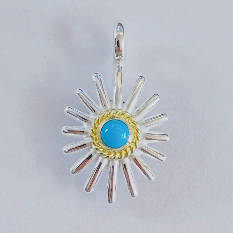 楽天市場】18金 ペンダントトップ 金縄ターコイズ付きウニ 小 18k