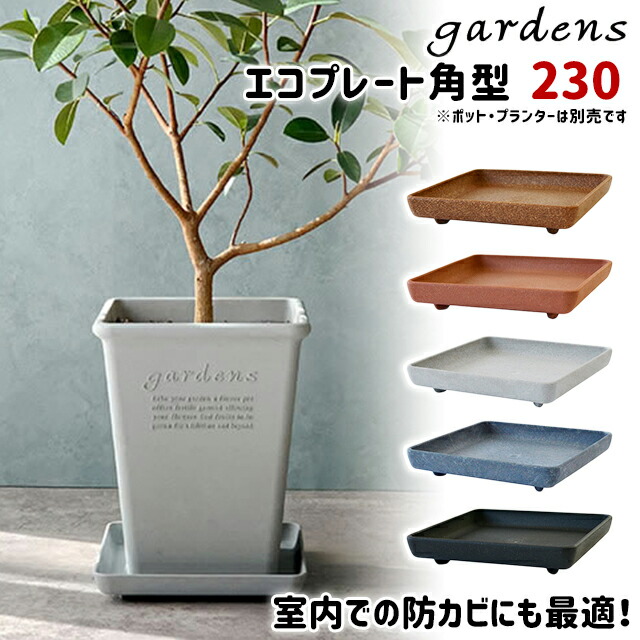 楽天市場】受け皿 受皿 エコプレート 角型 230 幅23.2cm 奥行23.2cm 高