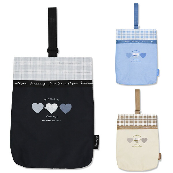 楽天市場】シューズケース 上履き入れ 女の子 チェック×ハート (C24336