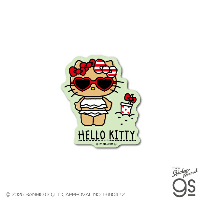 楽天市場】日焼けハローキティ ダイカットミニステッカー サングラス