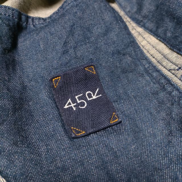 楽天市場】45R/45rpm 小麦デニムの908ダブルカバーオール 定価52800円