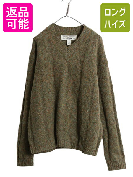 古着 90年代 ギャップ GAP オールドギャップ ケーブル編み Vネック