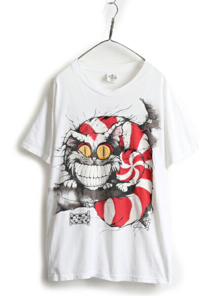 楽天市場】90s USA製 ☆ 不思議の国のアリス チェシャ猫 プリント T
