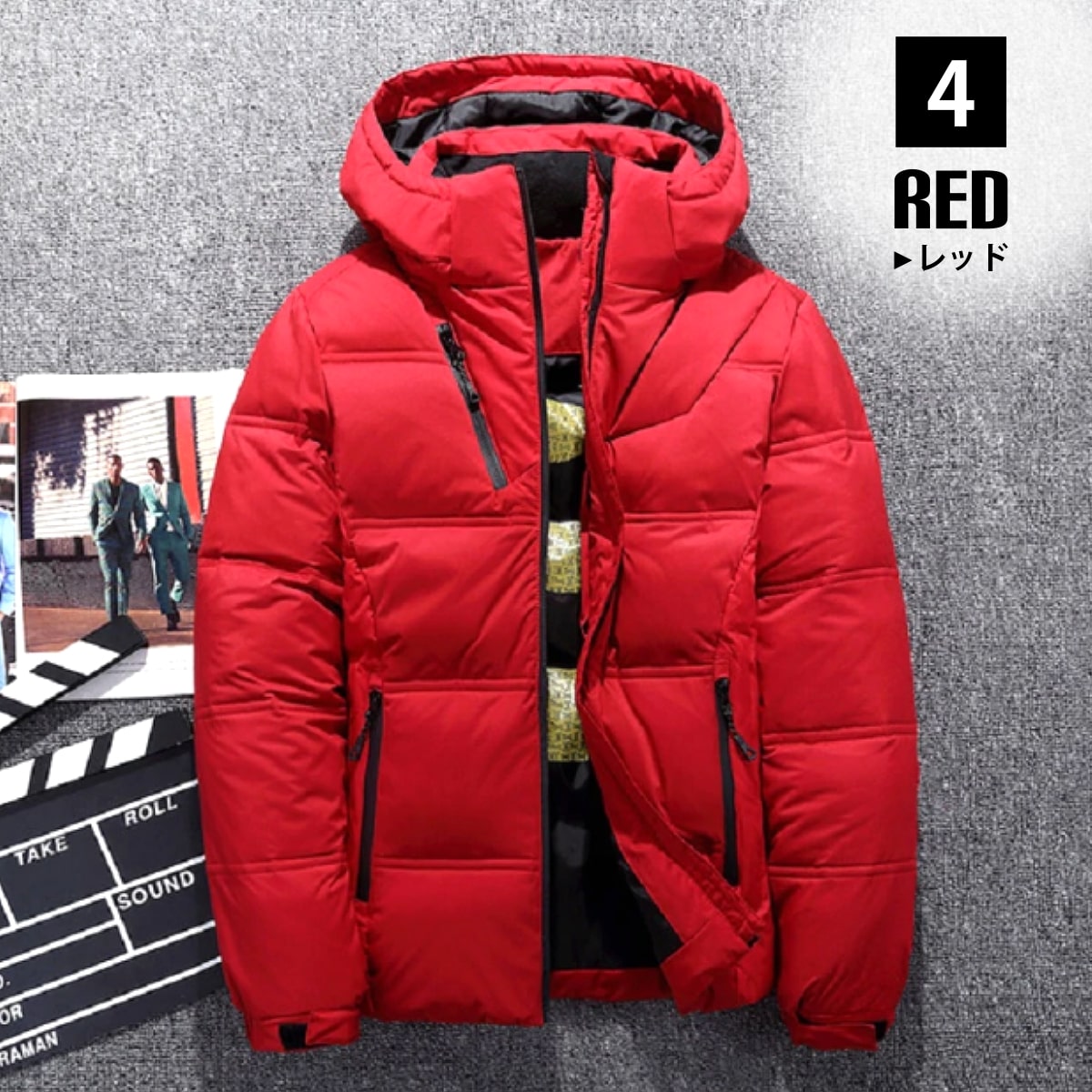 楽天市場】全4色! 5サイズ! [Men's Light Hooded White Duck Down