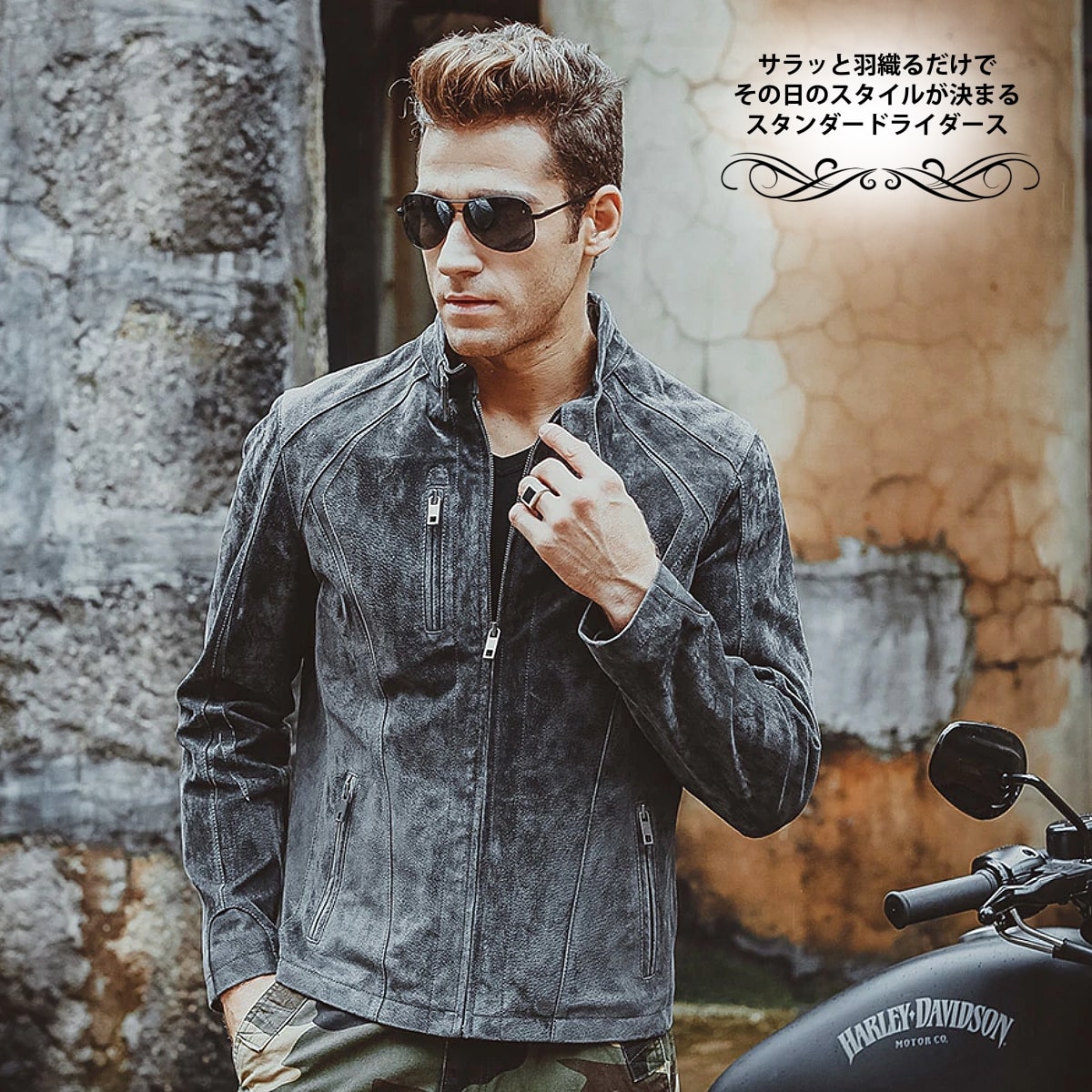 楽天市場】全10サイズ! メンズ 本革 グレーカラー ピッグスキンレザー