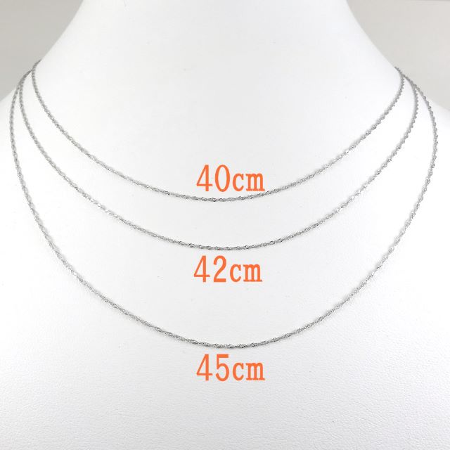 楽天市場】プラチナネックレスチェーンスクリュー45cmPt850
