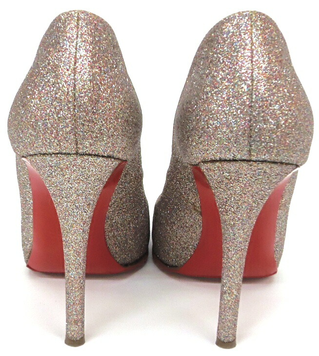 楽天市場】Christian Louboutin ヒールパンプス グリッター オープン