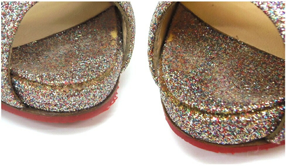 楽天市場】Christian Louboutin ヒールパンプス グリッター オープン