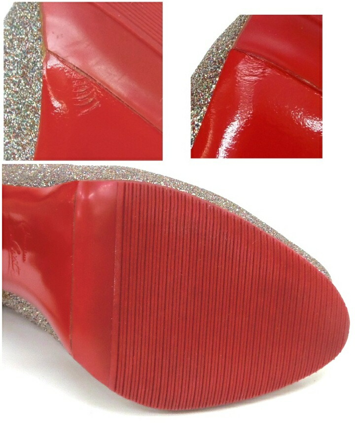 楽天市場】Christian Louboutin ヒールパンプス グリッター オープン
